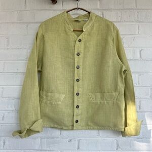 CP Shades 100% Irish linen jacket in celery
